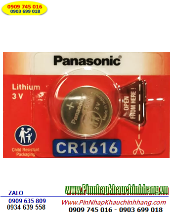 Panasonic CR1616, Pin 3v lithium Panasonic CR1616 Made in Indonesia